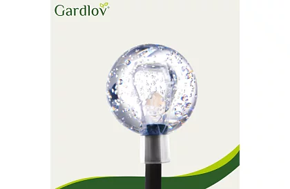 Dekoratív kültéri napenergiás lánc Balls – 10 méter, meleg fehér