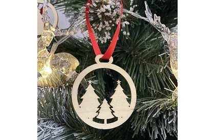 Fából készült karácsonyi díszek 36 darab