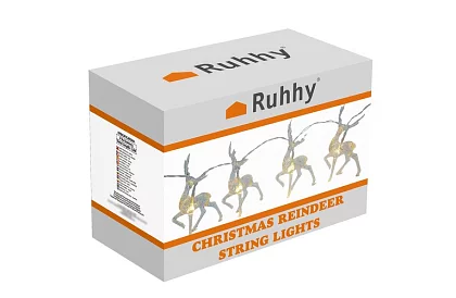 Karácsonyi LED fényfüzér elemmel 145 cm - Szarvas fénygirland