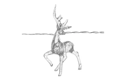 Karácsonyi LED fényfüzér elemmel 145 cm - Szarvas fénygirland