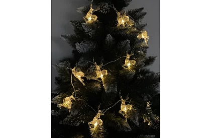 Karácsonyi LED fényfüzér elemmel 145 cm - Szarvas fénygirland