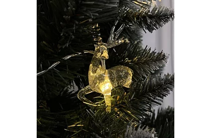 Karácsonyi LED fényfüzér elemmel 145 cm - Szarvas fénygirland