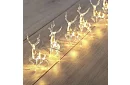 Karácsonyi LED fényfüzér elemmel 145 cm - Szarvas fénygirland
