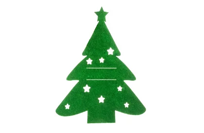 Karácsonyi evőeszköztartó 12 db – fenyőfa