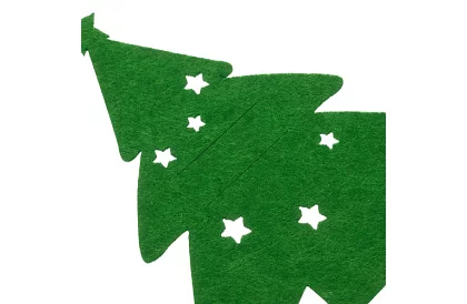 Karácsonyi evőeszköztartó 12 db – fenyőfa