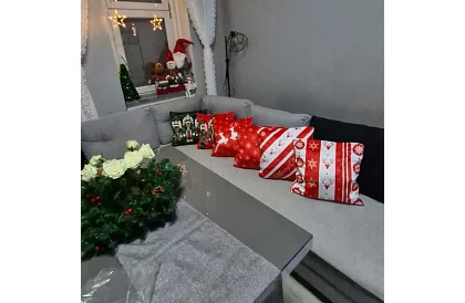 Dekoratív párnahuzat 40x40 cm – 4 darab boldog karácsonyt