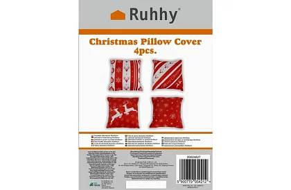 Dekoratív párnahuzat 40x40 cm – 4 darab boldog karácsonyt