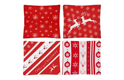 Dekoratív párnahuzat 40x40 cm – 4 darab boldog karácsonyt