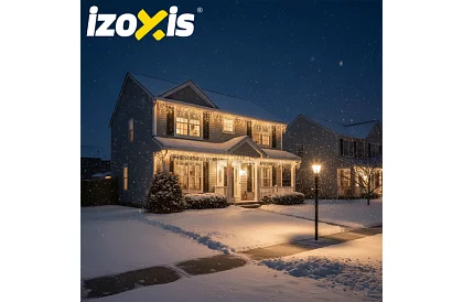 Karácsonyi LED függöny - eső 300 LED kültéri - 15m meleg fehér