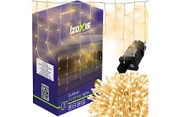 Karácsonyi LED függöny - eső 300 LED kültéri - 15m meleg fehér