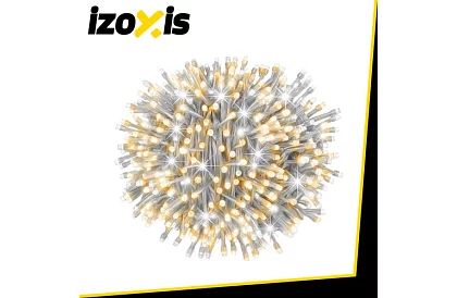 Karácsonyi LED függöny - eső 100 LED kültéri - 6m meleg fehér