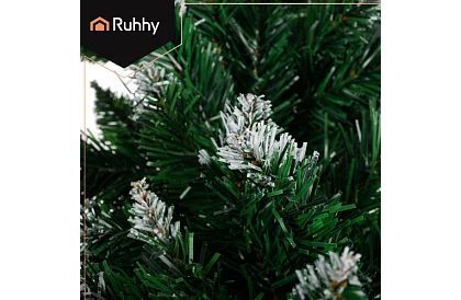 Karácsonyi sűrű lánc - zöld-fehér girland 270 cm