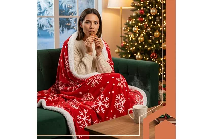 Karácsonyi flanel takaró 130 x 170 cm