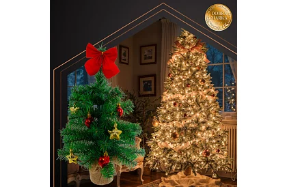 Kis műanyag karácsonyfa 45 cm – díszített