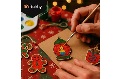 Fából készült karácsonyi díszek kiegészítéshez 24 db