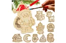 Fából készült karácsonyi díszek kiegészítéshez 24 db