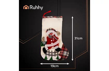 Karácsonyi díszes zoknik - 4 darab különböző mintával