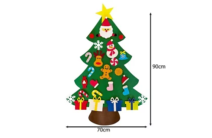 DIY filc karácsonyfát a falra - 90 cm