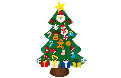 DIY filc karácsonyfát a falra - 90 cm