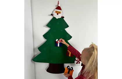 DIY filc karácsonyfát a falra - 90 cm