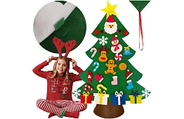 DIY filc karácsonyfát a falra - 90 cm