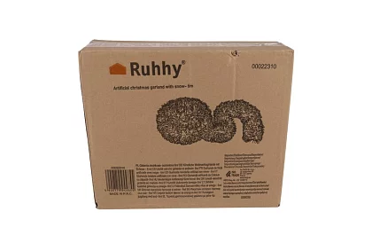 Hosszú karácsonyi lánc – fehér-zöld girland 6 méter