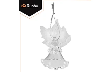 Üveges angyalok tollakkal – 6 darab