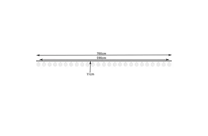Dekoratív kültéri napenergiás lánc Balls – 7 méter, színes