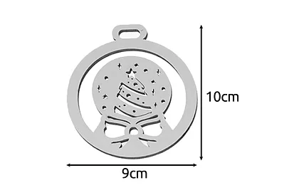 Fából készült fehér karácsonyi díszek 20 darab