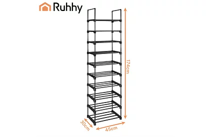 Előszobai polc 174x45x30 cm – cipősszekrény 10 polccal