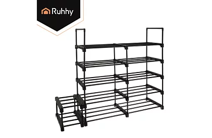 Előszobai polc 174x45x30 cm – cipősszekrény 10 polccal