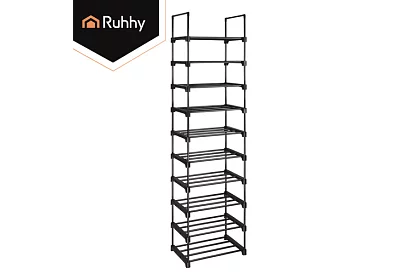 Előszobai polc 174x45x30 cm – cipősszekrény 10 polccal