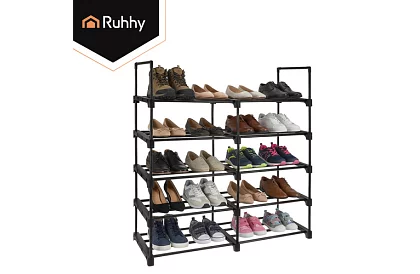 Előszobai polc 174x45x30 cm – cipősszekrény 10 polccal