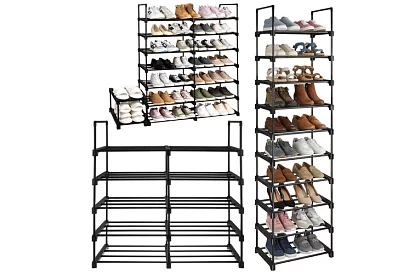 Előszobai polc 174x45x30 cm – cipősszekrény 10 polccal