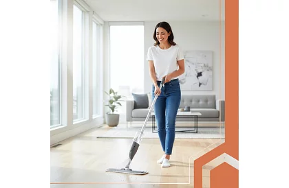 Lapátos mop permetezővel Ruhhy 300 ml + 3 törlő