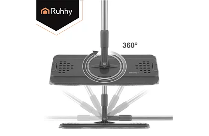 Gyakorlati lapos mop + 8,5 literes vödör – kétkamrás tartozékokkal