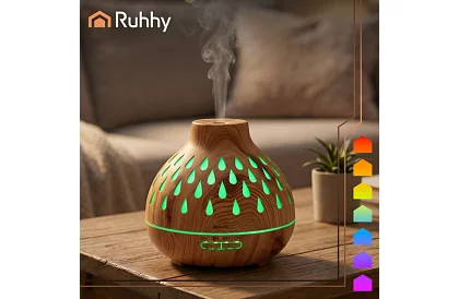 Aroma diffúzor Puri – párásító 400 ml LED háttérvilágítással