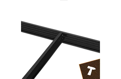 Raktározási fekete fém polc, 4 polc - 150x75x30 cm