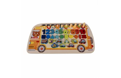 Fa fából készült rejtvény gyerekeknek – formák válogatója