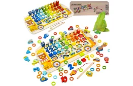 Fa fából készült rejtvény gyerekeknek – formák válogatója