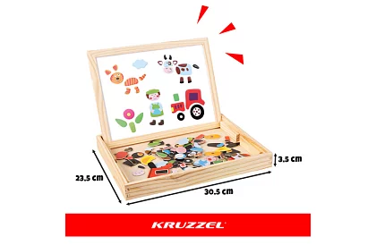 Mágneses kétoldalas tábla - 108 darab tartozék