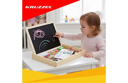 Mágneses kétoldalas tábla - 108 darab tartozék