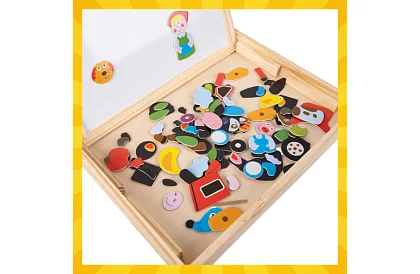 Mágneses kétoldalas tábla - 108 darab tartozék