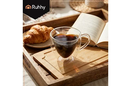 Bögre szív 240 ml - hőálló üveg