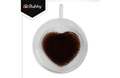 Bögre szív 240 ml - hőálló üveg