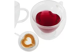 Bögre szív 240 ml - hőálló üveg