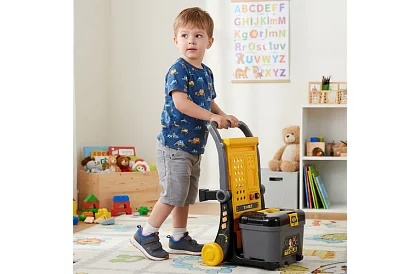 Gyermek műhely 3 az 1-ben, szerszámos kocsi - 59 darab