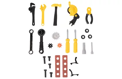 Gyermek műhely 3 az 1-ben, szerszámos kocsi - 59 darab