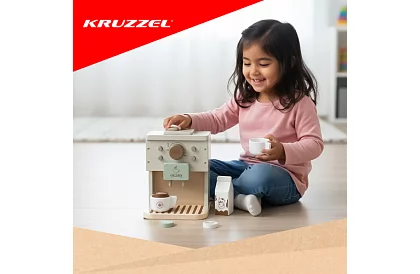 Fából kávéfőző tartozékokkal