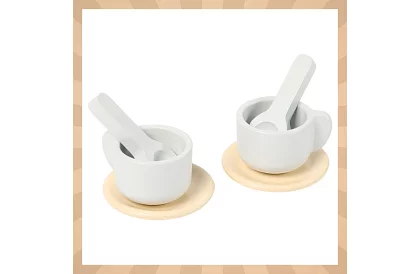 Fa kézműves teáskészlet - nagy teáskészlet